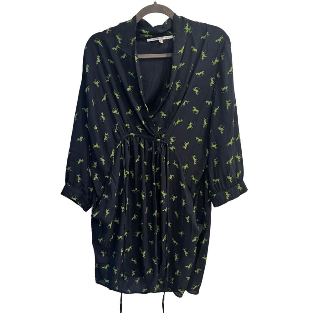 Collective Concepts Horse Dress Black Green Size Medium